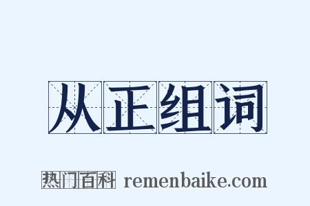 从正组词是什么意思的图片
